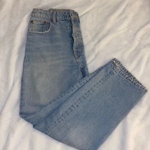 Zara Straight Leg Light Wash Jeans